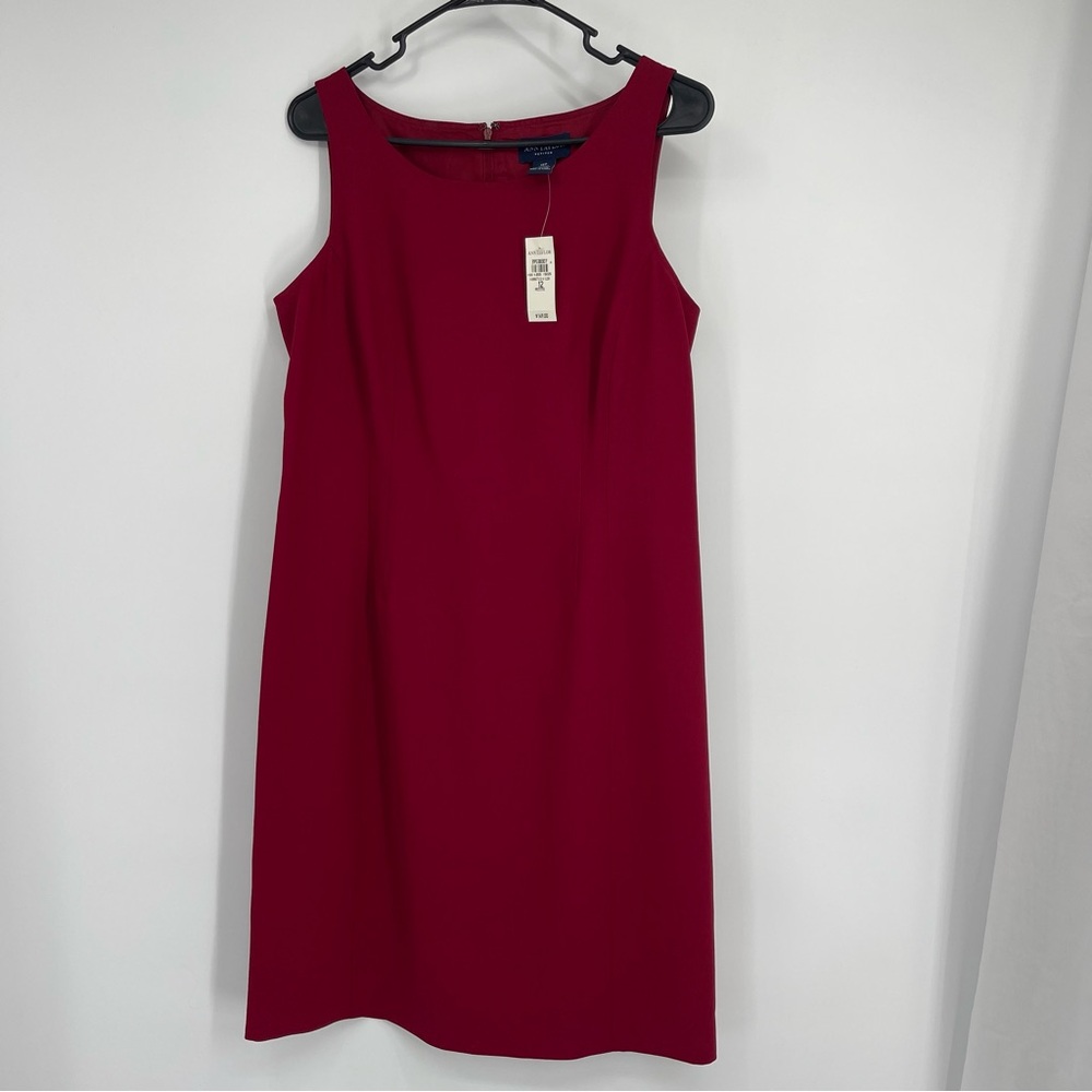 Ann Taylor Sheath Dress Red NWT 12P Romantic Classic Capsule Sophisticated